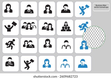 Business Man Icon Set business, man, icons, set, office, suit, worker, team, staff, job, boss, leader, manager, employee, success, deal, talk, tie, laptop, work, chart, briefcase client plan finance