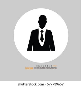 Business man icon. Business man with suit.vector illustration