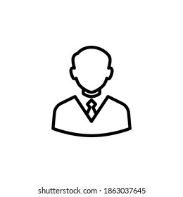 Symbol für Geschäftsmann auf weißem Hintergrund.