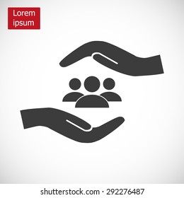 Business man icon.   team work
