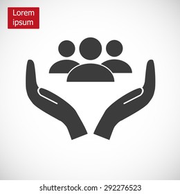 Business man icon.   team work
