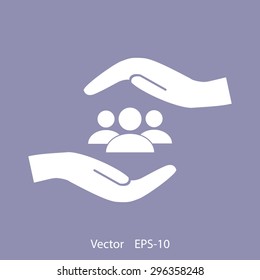 Business man icon.   team work 