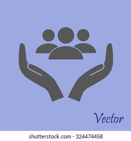 Business man icon.   team work