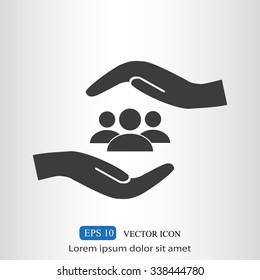 Business man icon.   team work