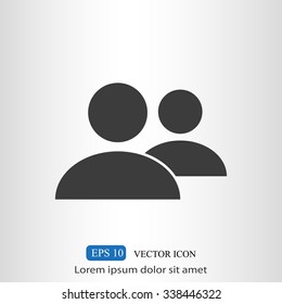 Business man icon.   team work