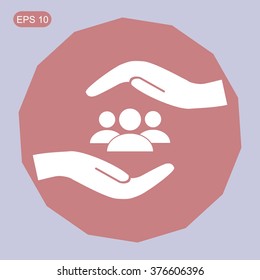 Business man icon.   team work