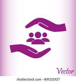 Business man icon.   team work
