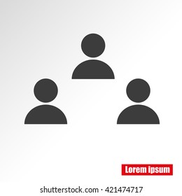 Business man icon.   team work
