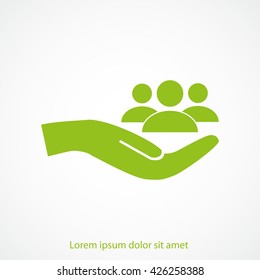 Business man icon.   team work
