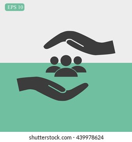 Business man icon.   team work