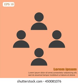 Business man icon.   team work