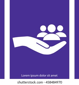 Business man icon.   team work