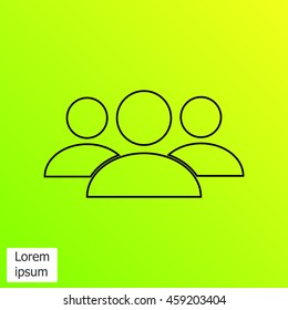 Business man icon.   team work