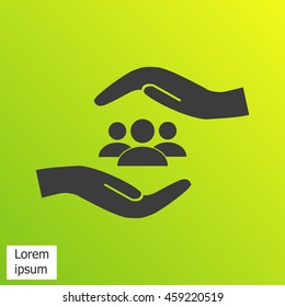 Business man icon.   team work