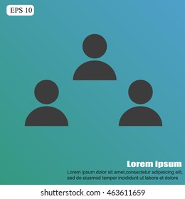 Business man icon.   team work