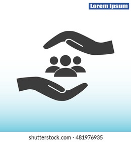 Business man icon.   team work