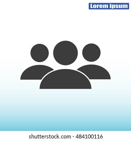 Business man icon.   team work