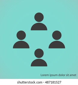Business man icon.   team work