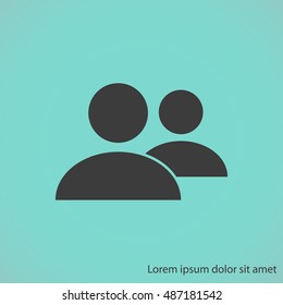 Business man icon.   team work