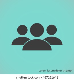 Business man icon.   team work