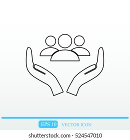 Business man icon.   team work