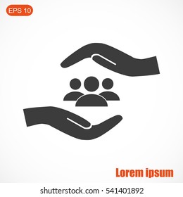 Business man icon.   team work