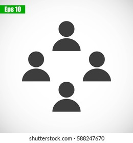 Business man icon.   team work