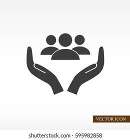 Business man icon.   team work