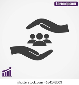 Business man icon.   team work