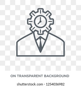 Business man icon. Trendy flat vector Business man icon on transparent background from Luxury collection. High quality filled Business man symbol use for web and mobile