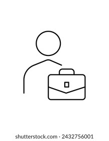 business man icon, vector best line icon.