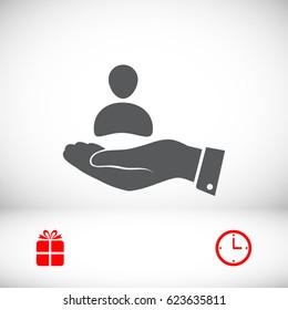business man icon, vector best flat icon, EPS