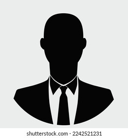 Business man icon vector in black color. Thin line vector with the signs for infographic, logo, app development and website design.