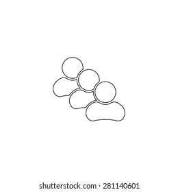 Business man icon, vector illustration. Flat design style