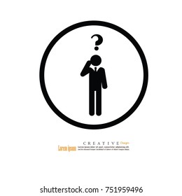 Business man icon. vector illustration