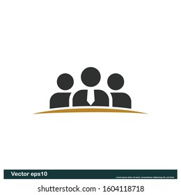 business man icon vector logo template design element