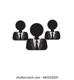 Business man icon vector on white background