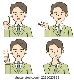 business man icons some poses