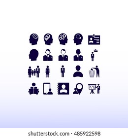 Business man icons, vector best flat icon, EPS