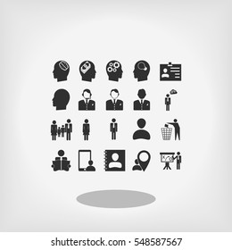 Business man icons, vector best flat icon, EPS