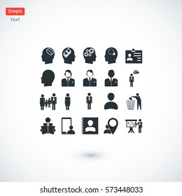 Business man icons, vector best flat icon, EPS