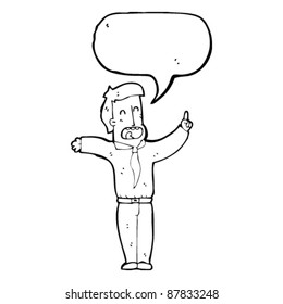business man with idea cartoon