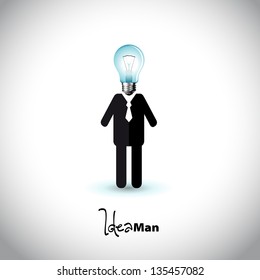 Business Man Idea - vector concept
