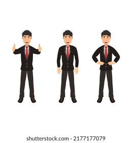 Business man illustrated in cartoon style