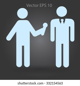 business man interview vector illustration