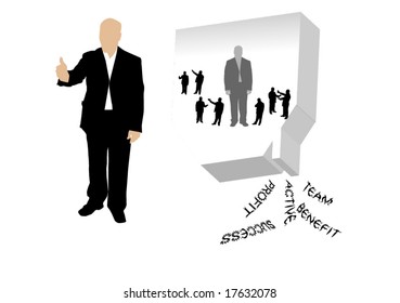 Business man isolated
