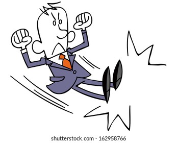 Business Man to kick