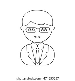 Business man line icon. Illustration for web and mobile design.