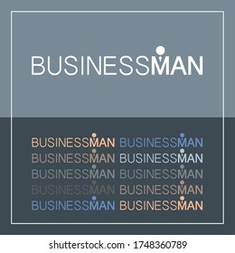 logotipo y tipografía del hombre de negocios