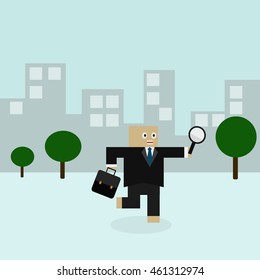Business man looking